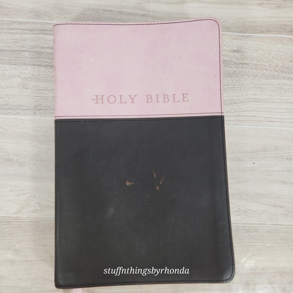 Holy Bible New Living Translation - Red Lettering Edition Pink & Brown